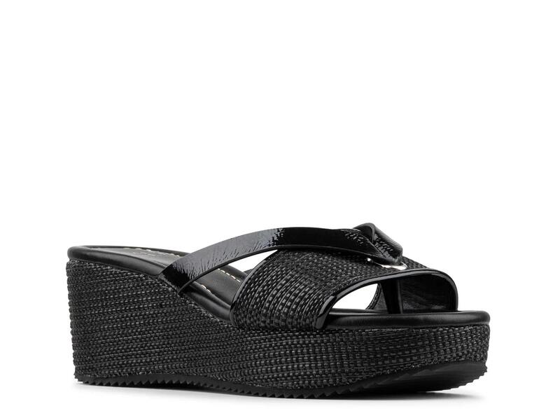 ドナルドプリネール レディース シューズ サンダル Donald PlinerSotiraspr Wedge Sandal Black ブラック
