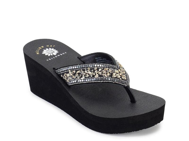 イエローボックス レディース シューズ サンダル Yellow BoxWilfred Wedge Sandal Black ブラック｜ReVida 店