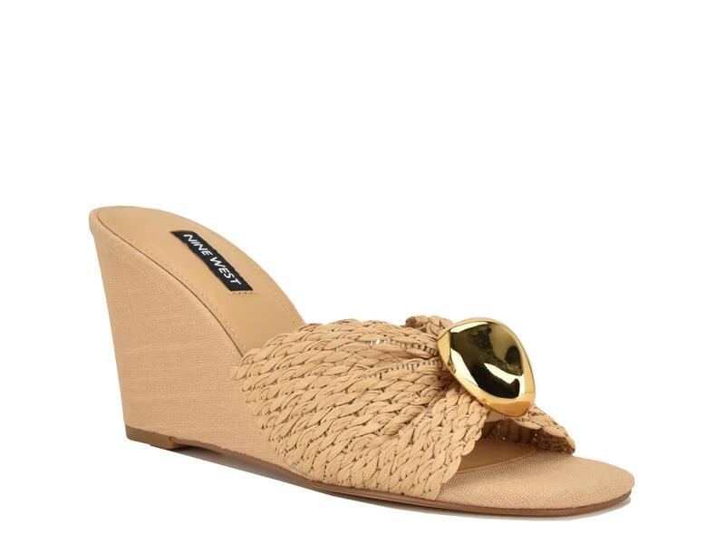 ナインウェスト レディース シューズ サンダル Nine WestNessla Wedge Sandalight Natural Beige ベージュ コンフォートサンダル-レディース靴