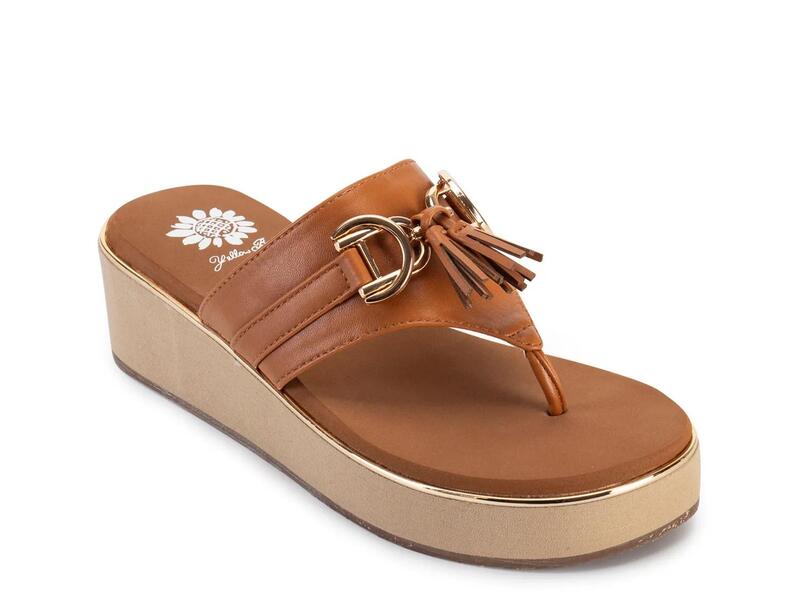 黄色ボックス席 レディース シューズ サンダル Yellow BoxGeri Wedge Sandal Tan タン