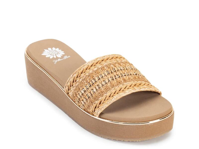黄色ボックス席 レディース シューズ サンダル Yellow BoxGuida Wedge Sandal Natural Beige ベージュ