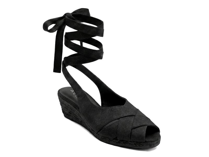 エアロソールズ レディース シューズ サンダル AerosolesRoberta Espadrille Wedge Sandal Black ブラック