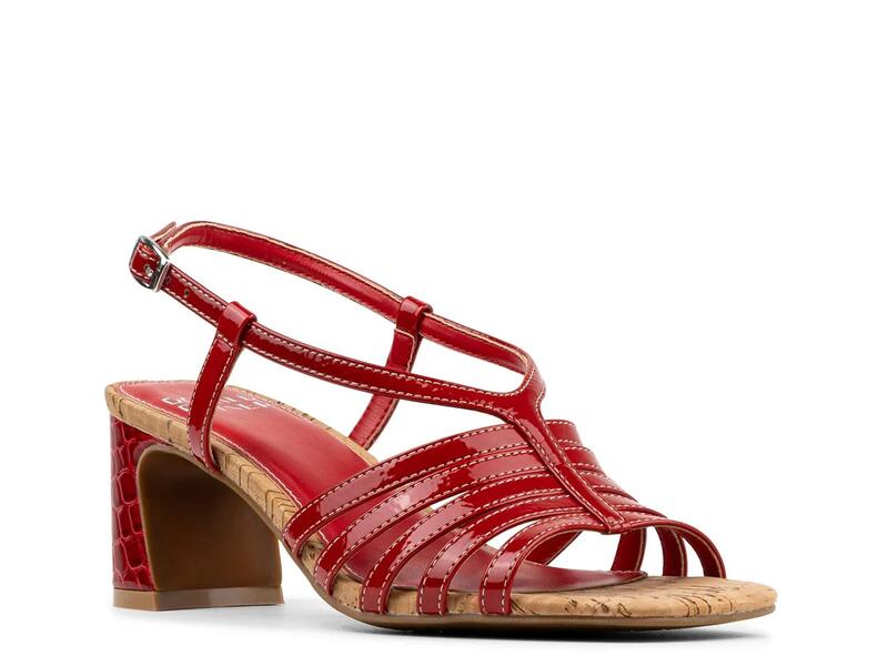 ドナルドプリネール レディース シューズ サンダル Donald PlinerKalah Sandal Red Patent Synthetic 赤いこと 靴-コンフォートサンダル