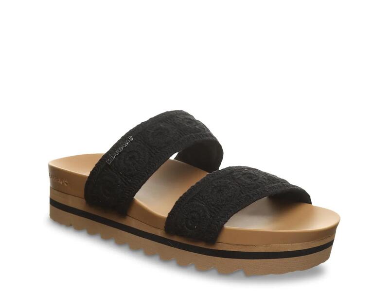 ベアパウ レディース シューズ サンダル BearpawMandy Wedge Sandal Black 黒いこと