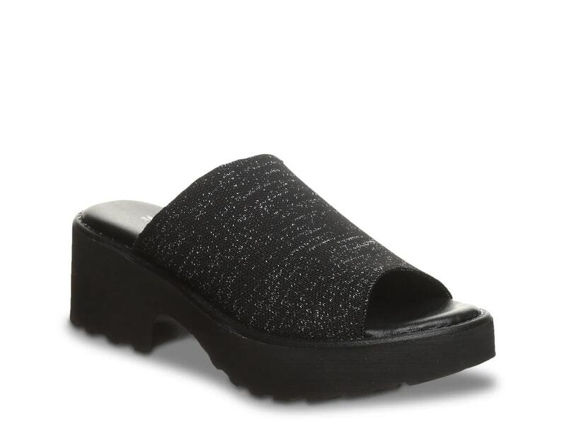 ベアパウ レディース シューズ サンダル プラットフォーム BearpawFrances Platform Sandal Black/Grey Marled ブラック｜ReVida 店
