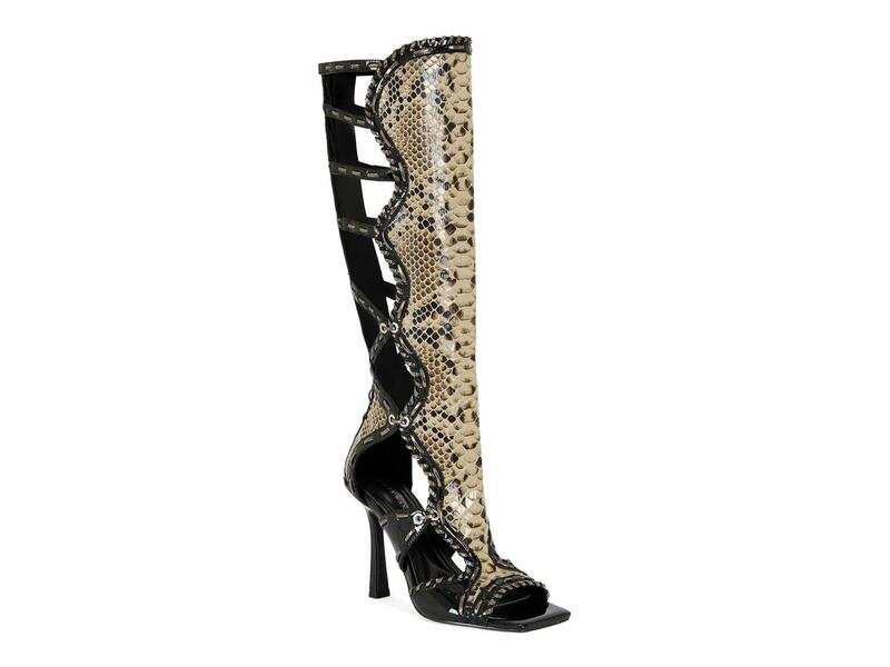 アザレア 壱 レディース シューズ ブーツ・レインブーツ Azalea WangIndranihigh Boot Black/Taupe Snake Print 黒いこと