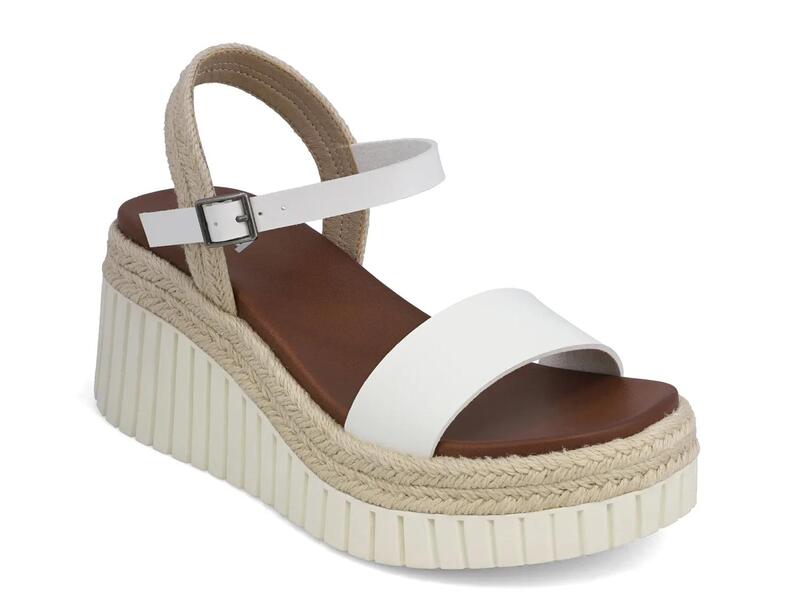 ミア レディース シューズ サンダル MiaYanis Espadrille Wedge Sandal White ホワイト｜ReVida 店
