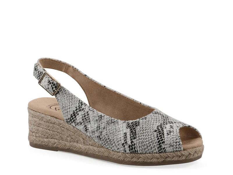 白いこと山岳 レディース シューズ サンダル White MountainMaizespadrille Wedge Sandal White/Black Snake Print 白いこと