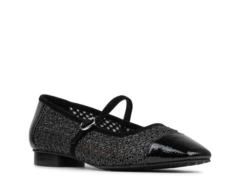 ドナルドプリネール レディース シューズ パンプス Donald PlinerDitzy Mary Jane Flat Black Raffia 黒いこと