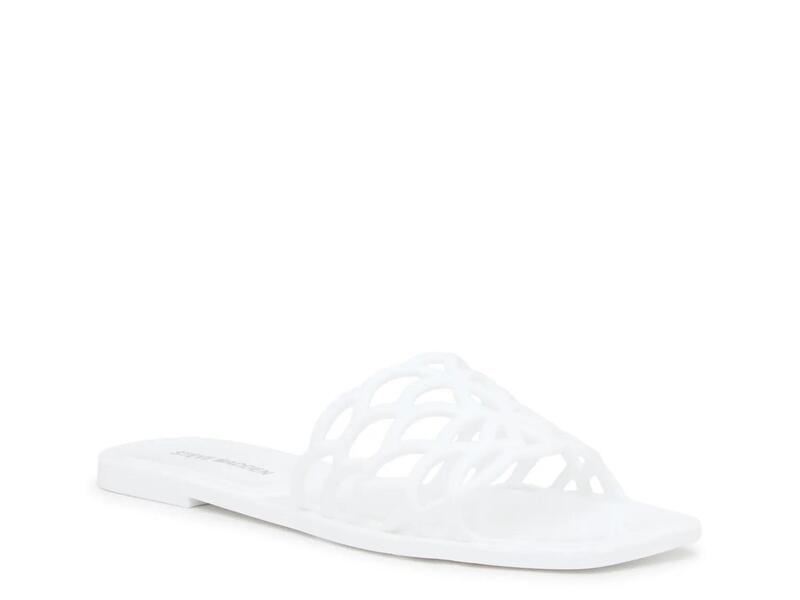 スティーブ マデン レディース シューズ サンダル Steve MaddenTomi Jelly Sandal White ホワイト｜ReVida 店
