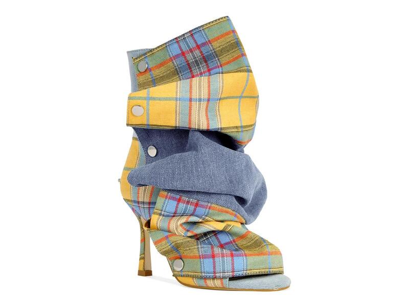 アザレア ワン レディース シューズ ブーツ・レインブーツ Azalea WangBirdsong Bootie Blue Denim/Yellow デニム|ReVida 店