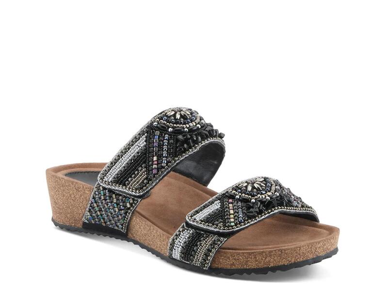 アズーラ レディース シューズ サンダル AzuraBahamian Wedge Sandal Black/Multicolor 黒いこと