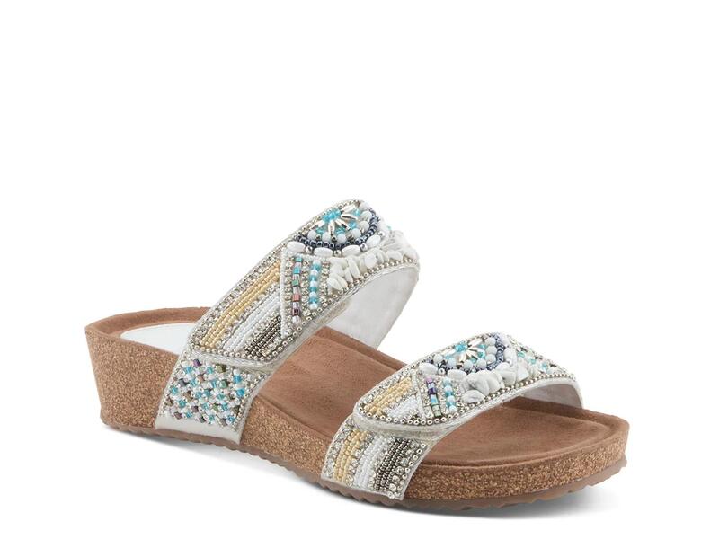 アズーラ レディース シューズ サンダル AzuraBahamian Wedge Sandal Off White/Multicolor 象牙色