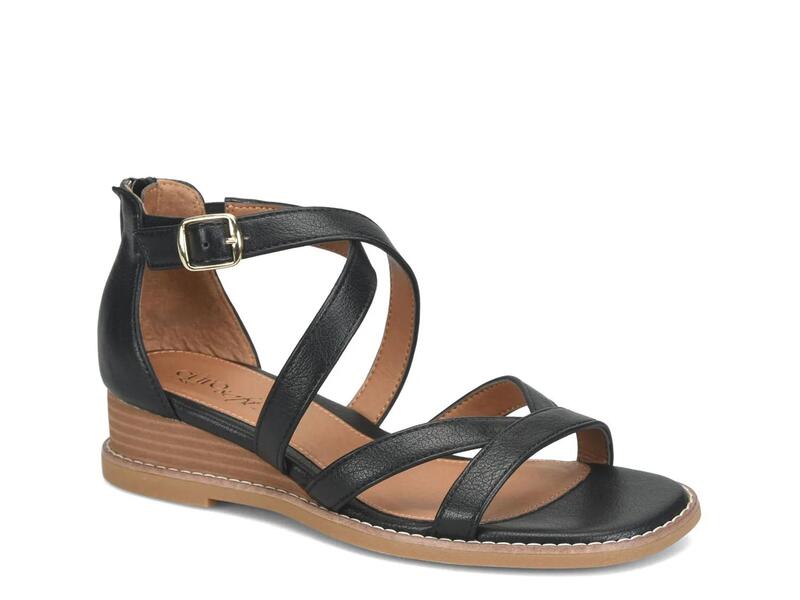 ユーロホンブルグ帽 レディース シューズ サンダル EurosoftMysti Wedge Sandal Black 黒いこと