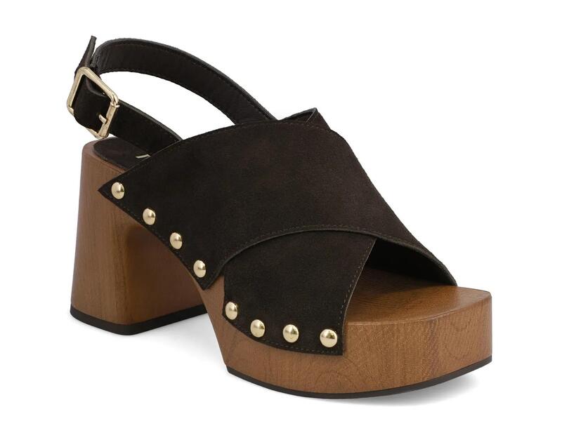 ミア レディース シューズ サンダル プラットホーム MiaEudora Platform Sandal Chocolate Suede 黒茶