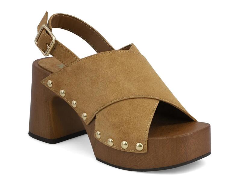 ミア レディース シューズ サンダル プラットホーム MiaEudora Platform Sandal Tan Suede タン