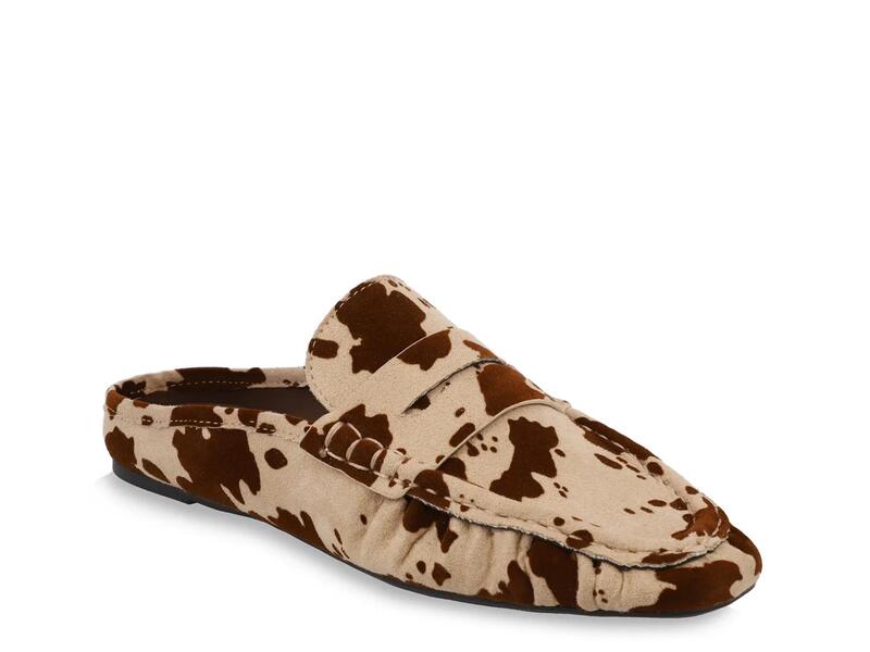 ミア レディース シューズ スリッポン・ローファー MiaBridgetta Loafer Brown/White Cow Print 白いこと