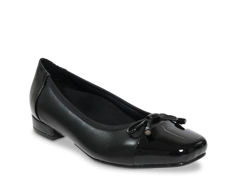 ダイビッドテイト レディース シューズ パンプス David TateAlpha Flat Black Leather 黒いこと