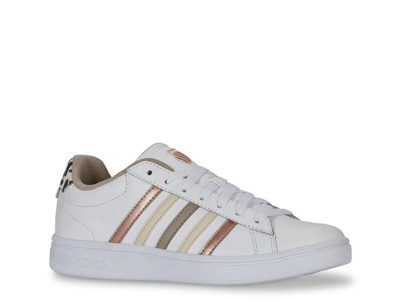 入れものイス レディース シューズ スニーカー K-SwissCourtiebreak II Sneaker - Women\u0027s White/Gold/Multicolor 白いこと