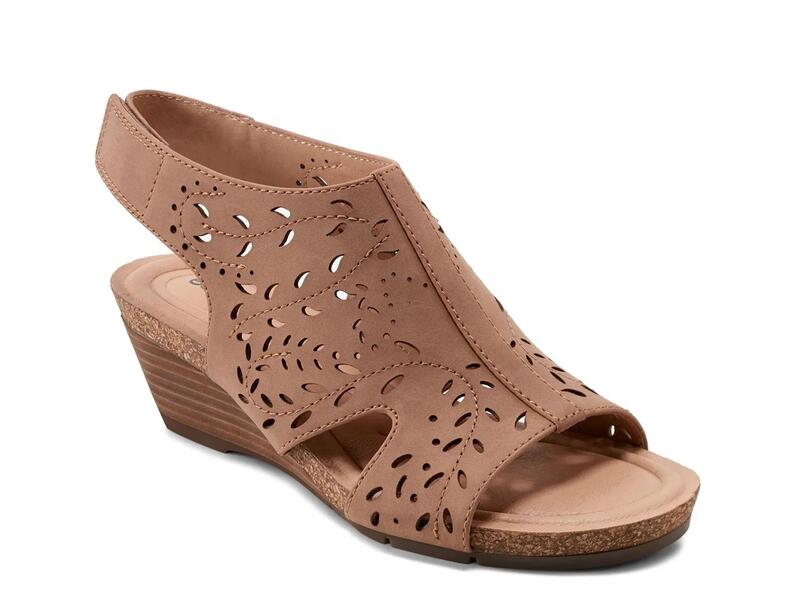 地びた レディース シューズ サンダル EarthHalin Wedge Sandal Dark Brown 赤銅色