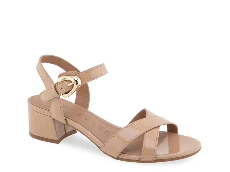 エアロソールズ レディース シューズ サンダル AerosolesCinzia Sandal Beige Patent Synthetic ベージュ｜ReVida 店