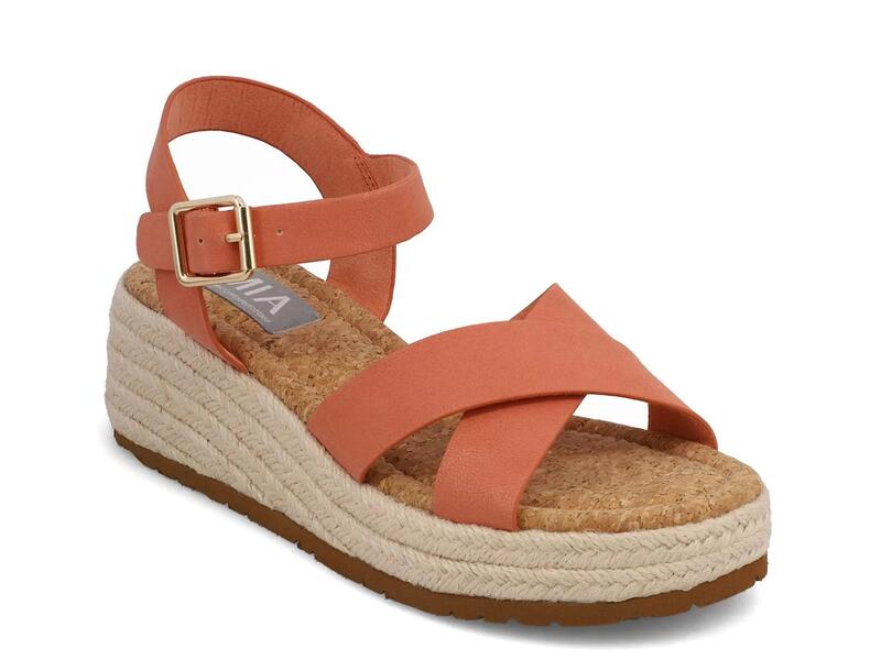 ミア レディース シューズ サンダル MiaNikky Wedge Sandal Coral コーラル｜ReVida 店