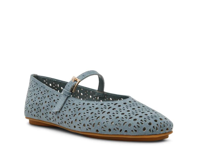 アンクライン レディース シューズ パンプス Anne KleinConnie Mary Jane Flat Blue ブルー｜ReVida 店
