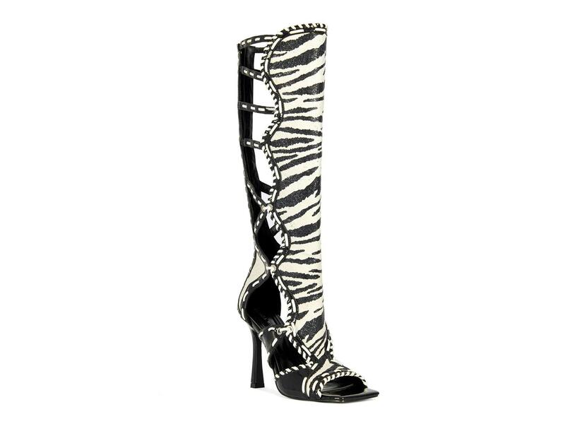 アザレア 壱 レディース シューズ ブーツ・レインブーツ Azalea WangIndranihigh Boot White/Black Zebra Print 白いこと