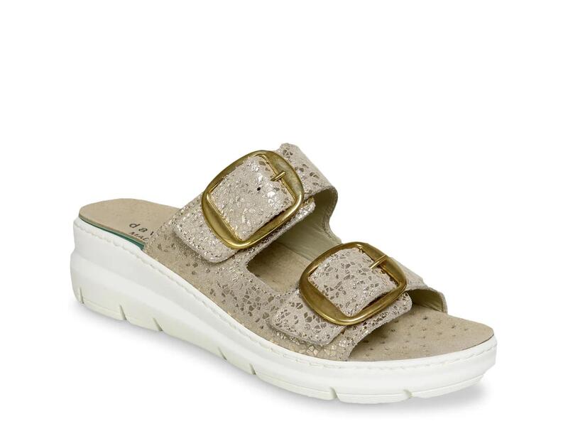 ダイビッドテイト レディース シューズ サンダル David TateMosaic II Wedge Sandal Platinum Leather|ReVida 店