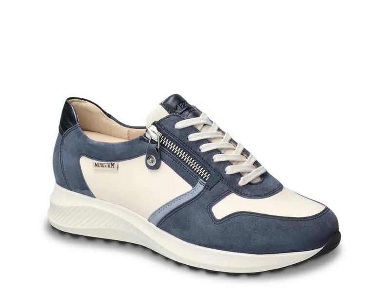 メフィスト レディース シューズ スニーカー MephistoKim Sneaker Blue/Off White 象牙色