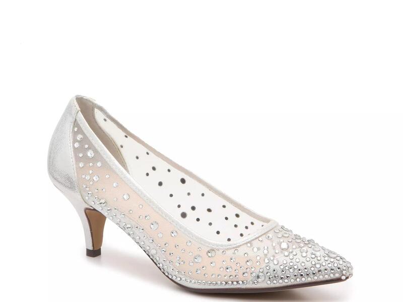 レディクチュール レディース シューズ パンプス 地絹 Lady CoutureSilk Pump Silver Metallic しろがね色