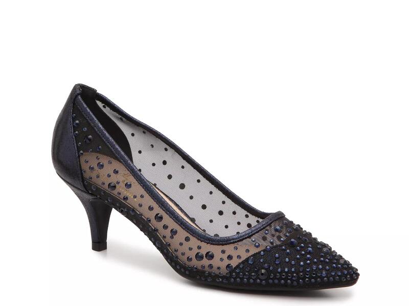 レディクチュール レディース シューズ パンプス 地絹 Lady CoutureSilk Pump Navy Metallic 米国海軍