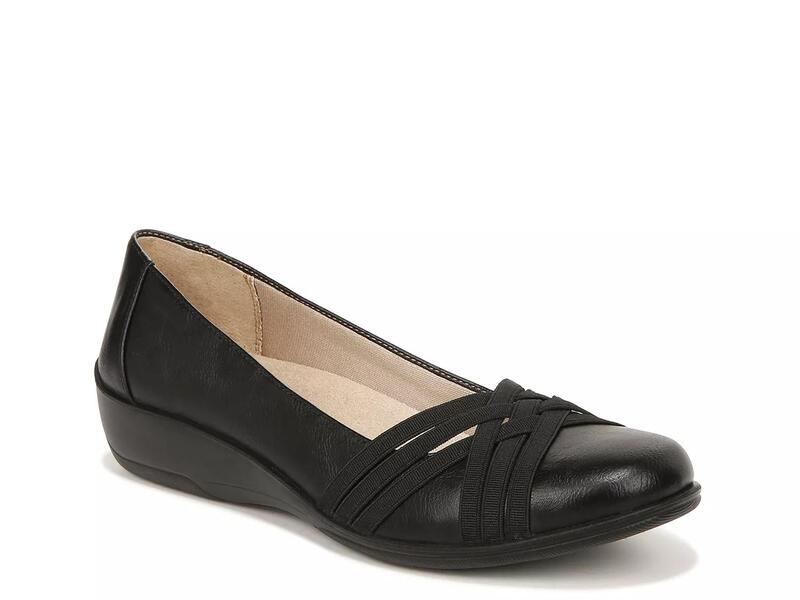 ライフストライド レディース シューズ スリッポン・ローファー LifeStrideIncredible 2 Wedge Slip-On Black 黒いこと