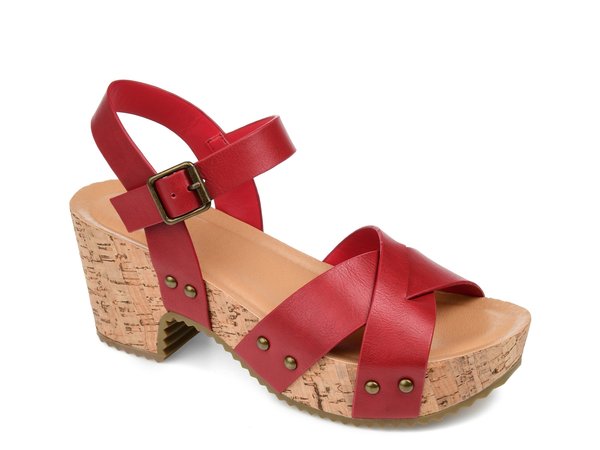 ジュルネ コレクション レディース シューズ サンダル Journee Collection Valentina Sandal Red レッド｜ReVida 店