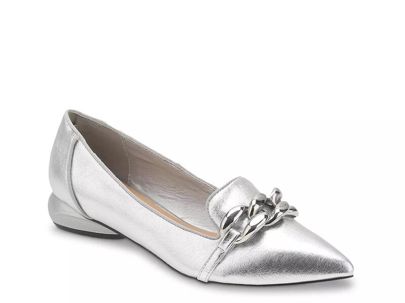 ナインティユニオン レディース シューズ スリッポン・ローファー Ninety UnionMira Loafer Silver Metallic しろがね色