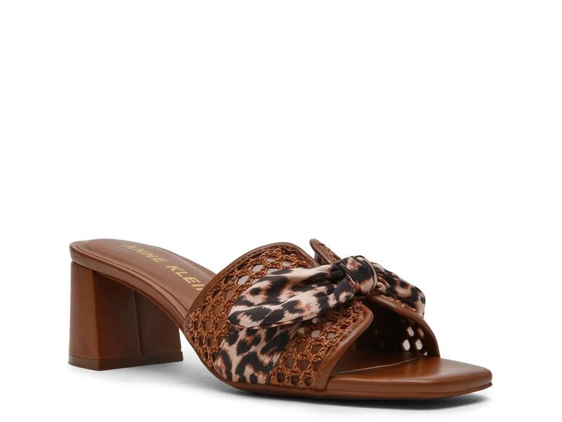 アンクライン レディース シューズ サンダル Anne KleinKismet Sandal Brown Leopard Print 赤銅色
