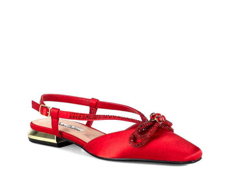 レディクチュール レディース シューズ パンプス Lady CoutureKendal Flat Red Satin レッド｜ReVida 店
