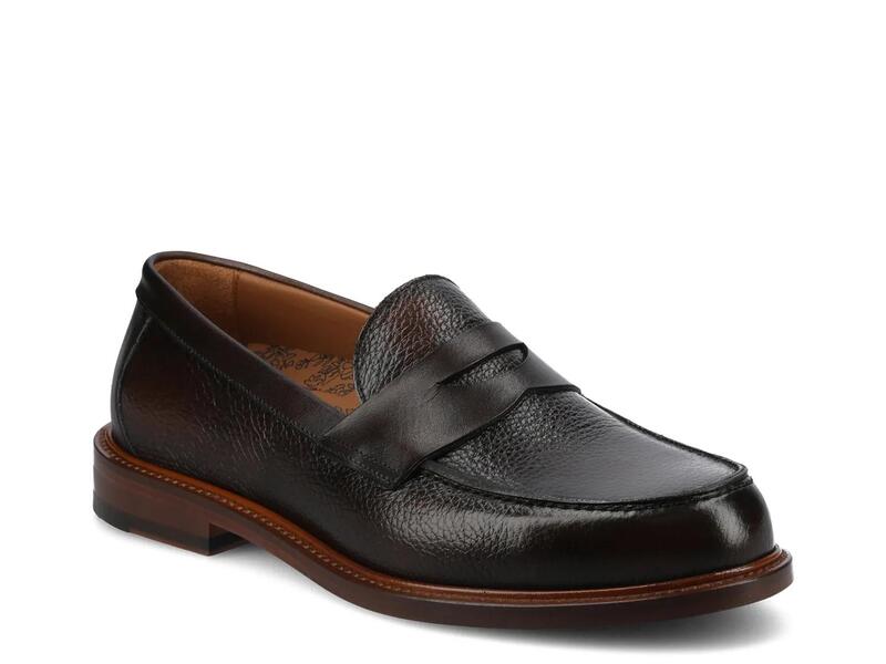 タフト メンズ シューズ スリッポン・ローファー TAFTJack Penny Loafer Dark Brown 赤銅色