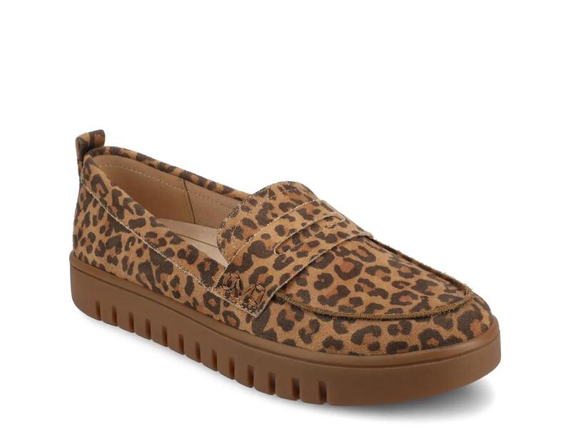 周遊 レディース シューズ スリッポン・ローファー JourneeTayla Loafer Animal Print 毛の荒物