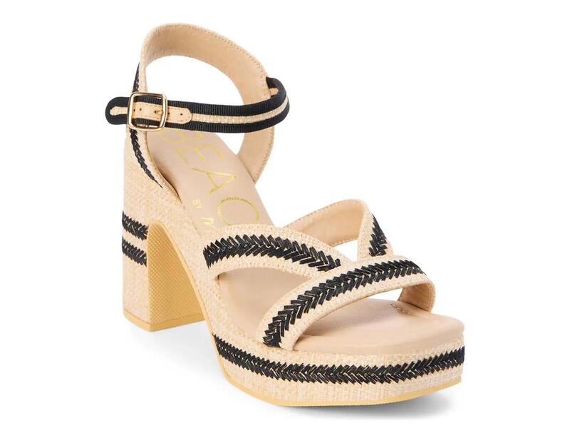 ビーチバイマティス レディース シューズ サンダル プラットフォーム Beach by MatisseAdelaide Platform Sandal Natural/Black ブラック｜ReVida 店