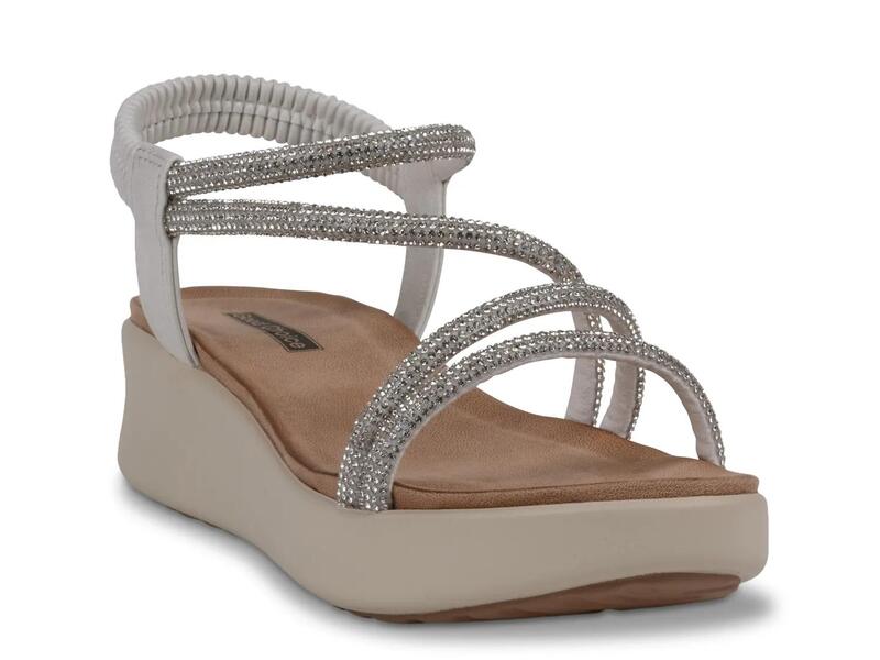 グッドチョイス レディース シューズ サンダル Good ChoiceEmory Wedge Sandal Silver Metallic しろがね色