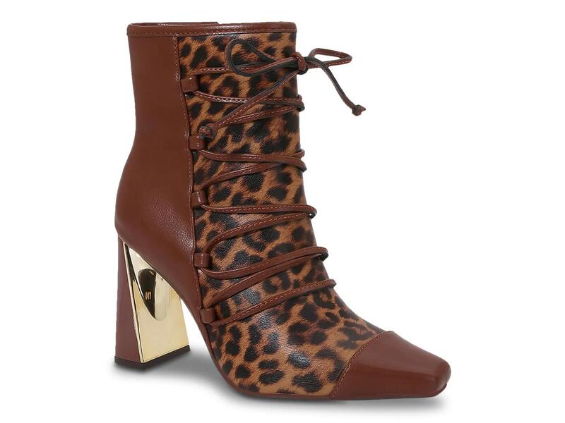 ナインティユニオン レディース シューズ ブーツ・レインブーツ Ninety UnionFarah Bootie Brown Leopard Print 赤銅色