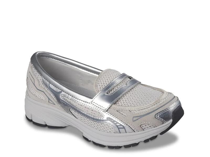 スケッチャーズ レディース シューズ スリッポン・ローファー SkechersVar-City Loafer Silver しろがね色