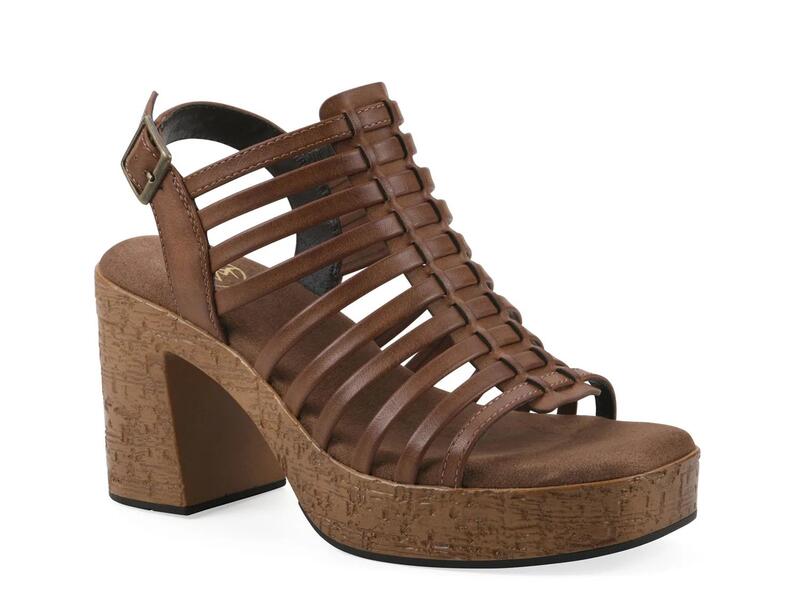 白いこと牟礼 レディース シューズ サンダル プラットホーム White MountainBarbea Platform Sandal Dark Tan タン