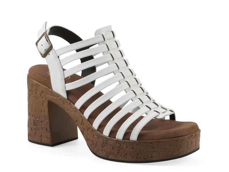 白いこと牟礼 レディース シューズ サンダル プラットホーム White MountainBarbea Platform Sandal White 白いこと