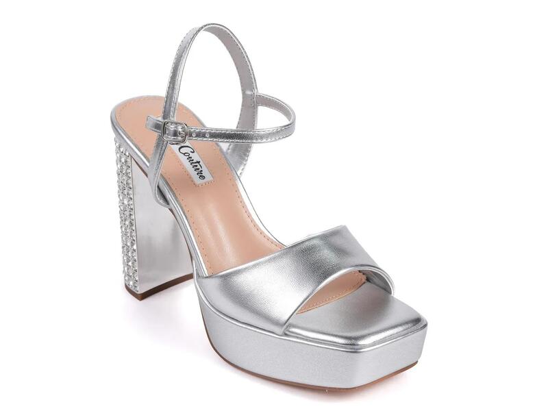 レディクチュール レディース シューズ サンダル プラットホーム Lady CouturePretty Platform Sandal Silver Metallic しろがね色