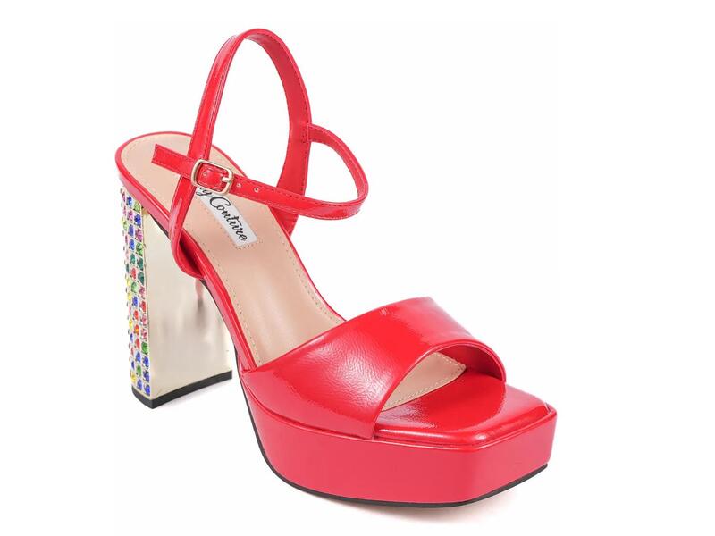 レディクチュール レディース シューズ サンダル プラットホーム Lady CouturePretty Platform Sandal Red 赤いこと