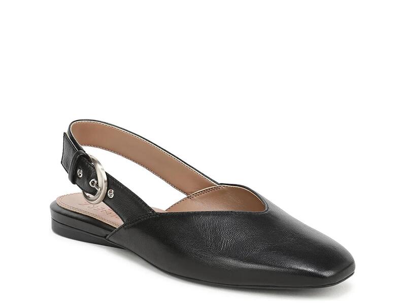 ナチュライザー レディース シューズ パンプス NaturalizerCrystal Flat Black Leather ブラック｜ReVida 店