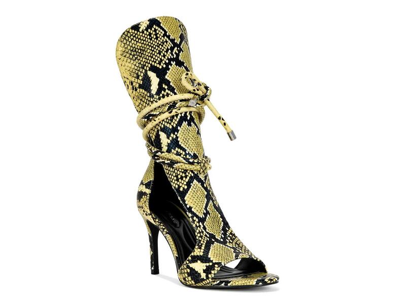 アザレア 一 レディース シューズ サンダル Azalea WangBocker Sandal Yellow Snake Print 黄色