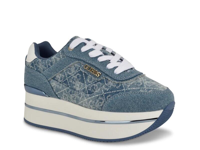 ゲス レディース シューズ スニーカー プラットフォーム GuessHansin Platform Sneaker Blue ブルー｜ReVida 店